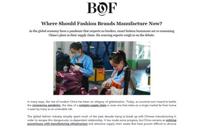 Where Should Fashion Brands Manufacture Now?